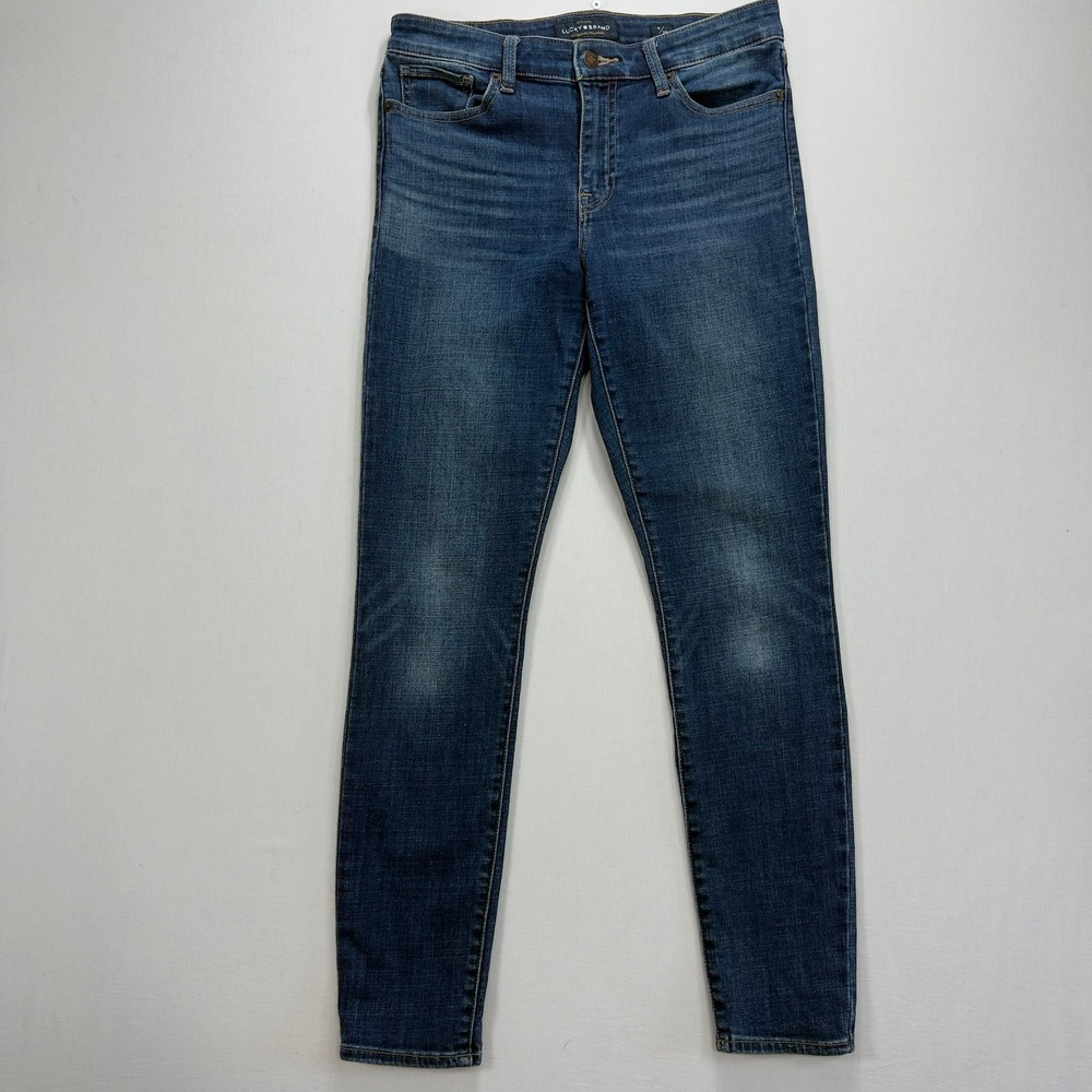 Lucky Brand Womens Skinny Jeans Blue Medium Wash High Rise Size 6 28 Regular